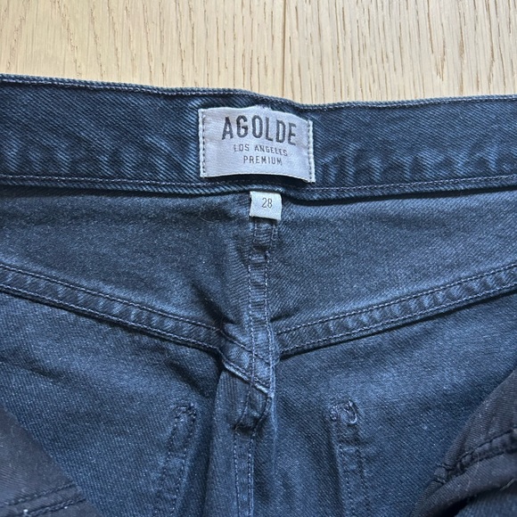 Agolde Riley Women's Dark Blue Jeans - Picture 4 of 6